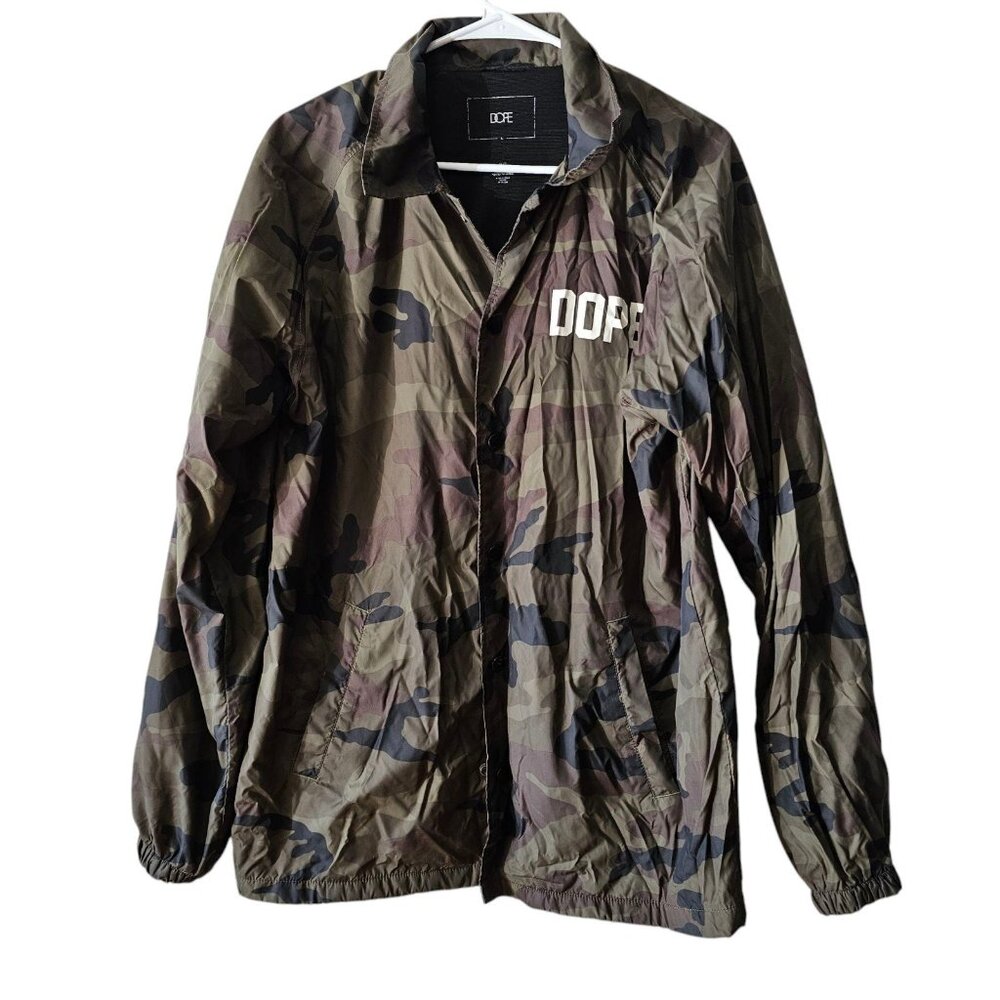 Large Camo DOPE Bougie Crew Jacket